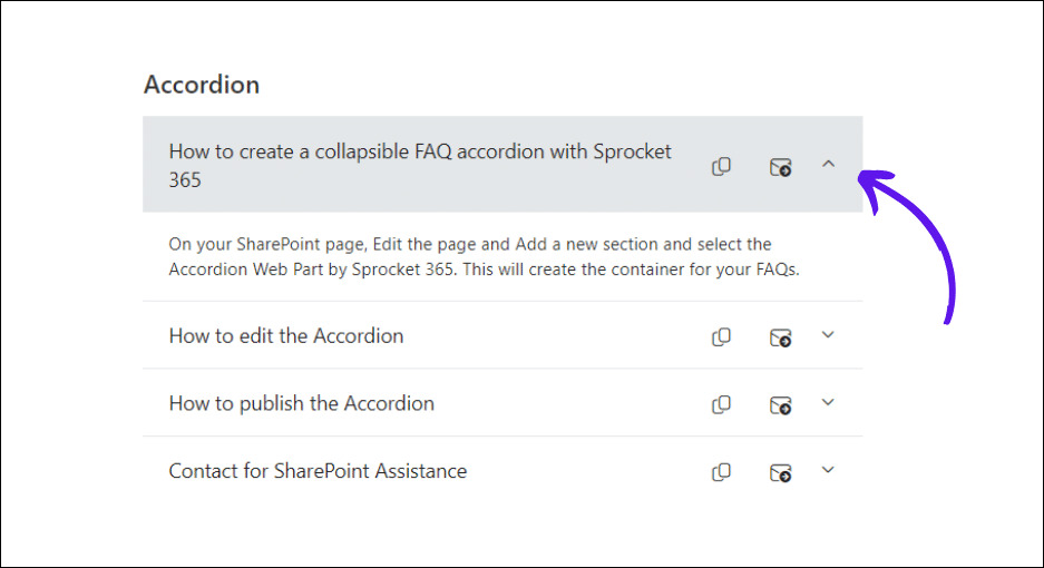 sharepoint online faq section