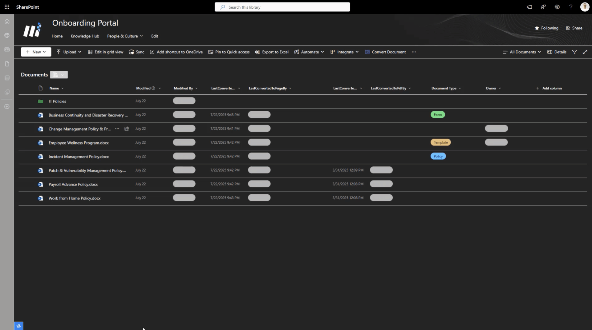 Animated Document Conversion